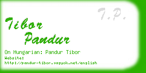 tibor pandur business card